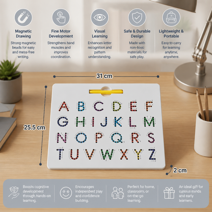 Educational magnetic ball writing board