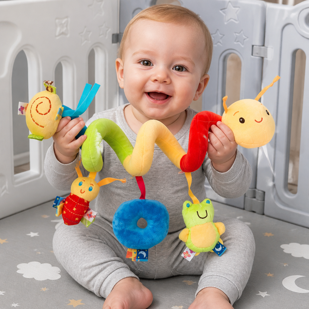 3in1 caterpillar rattle toy for home and on the go