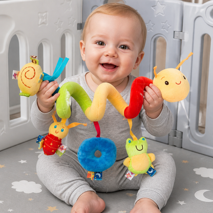 3in1 caterpillar rattle toy for home and on the go