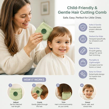 Child-friendly and gentle hair cutting comb