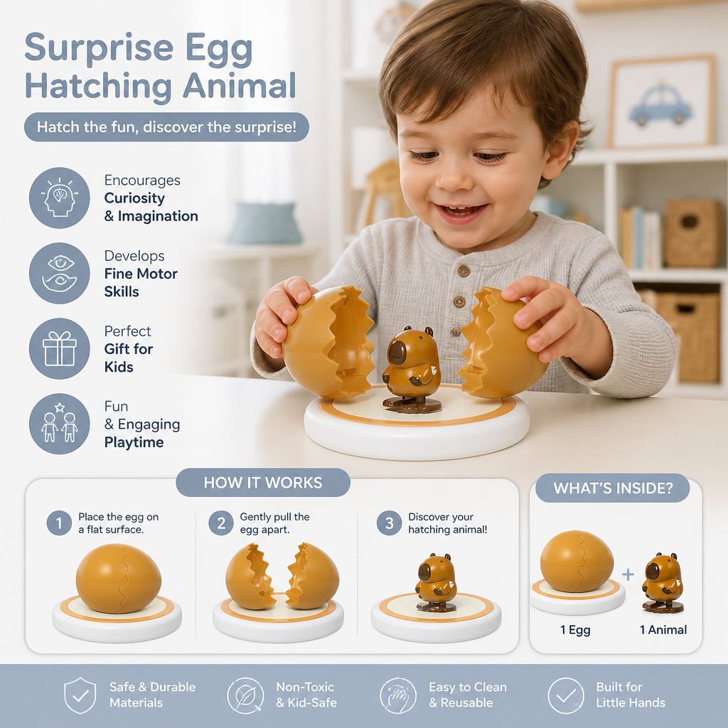 Surprise Egg Hatching Animal Kids Toy