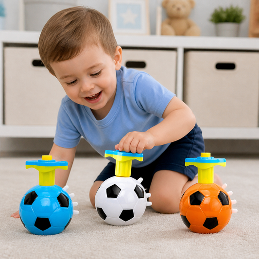 Luminous LED Football Spinning Top Toy