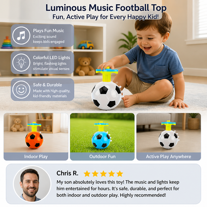 Luminous LED Football Spinning Top Toy
