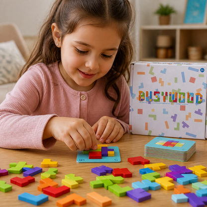 Wooden  Shape Matching Puzzle Family Game
