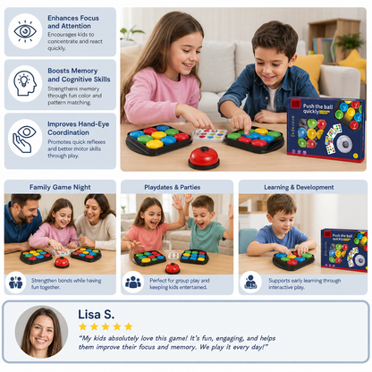Educational Color Pattern Match Family Bell Game