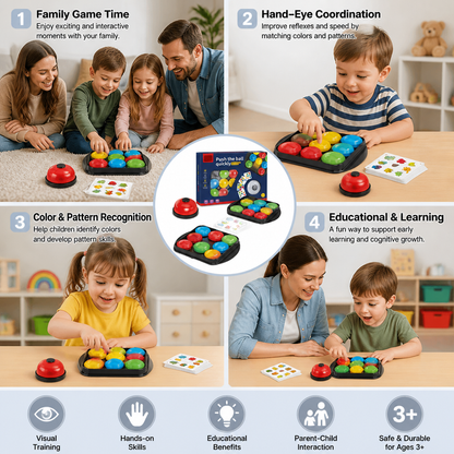 Educational Color Pattern Match Family Bell Game