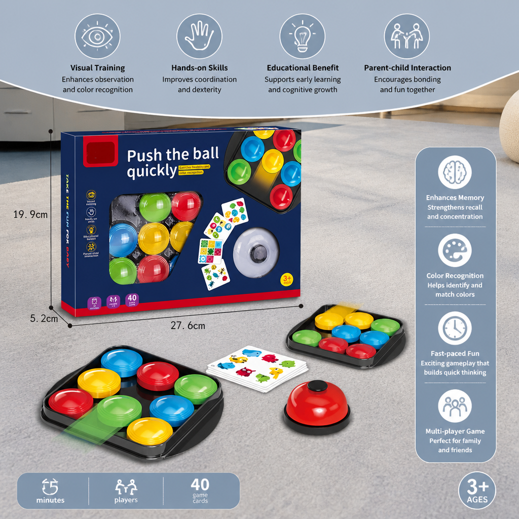 Educational Color Pattern Match Family Bell Game