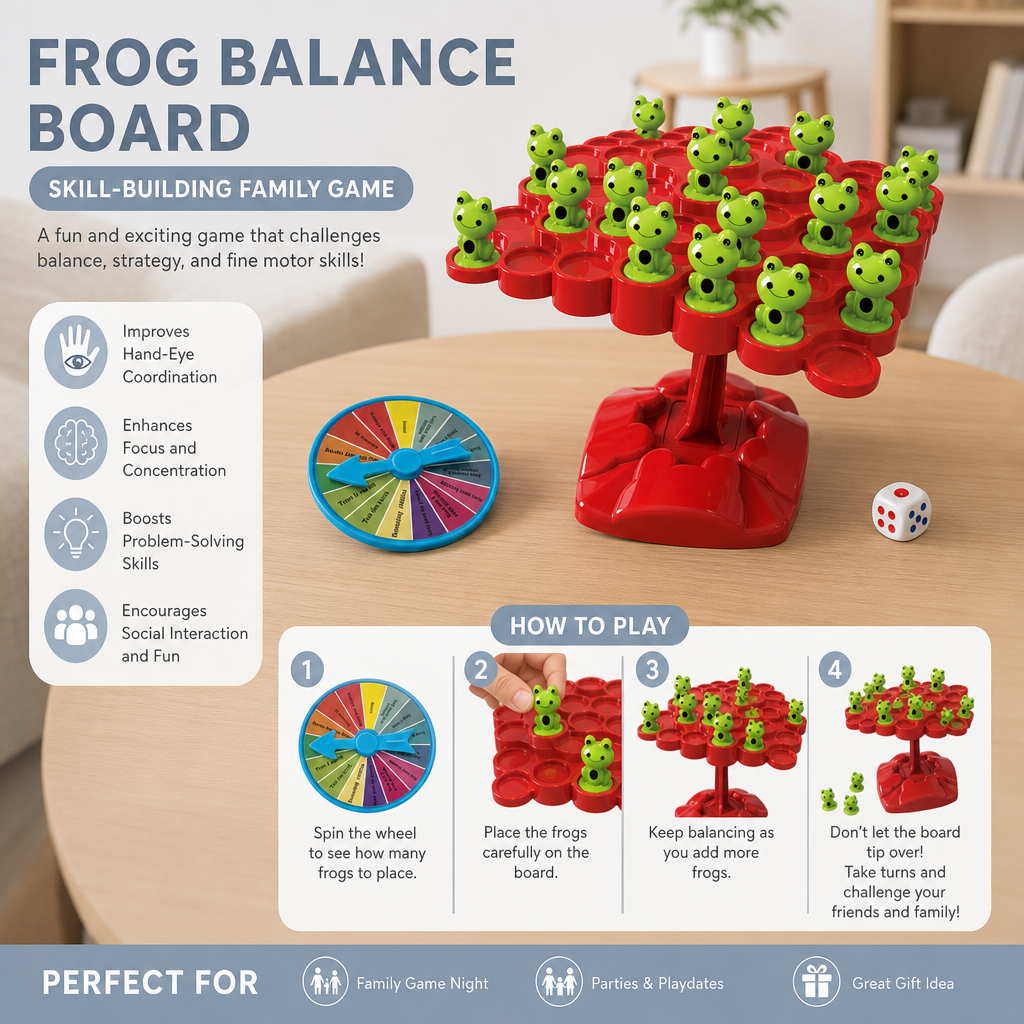 Frog Balance Board – Skill-Building Family Game