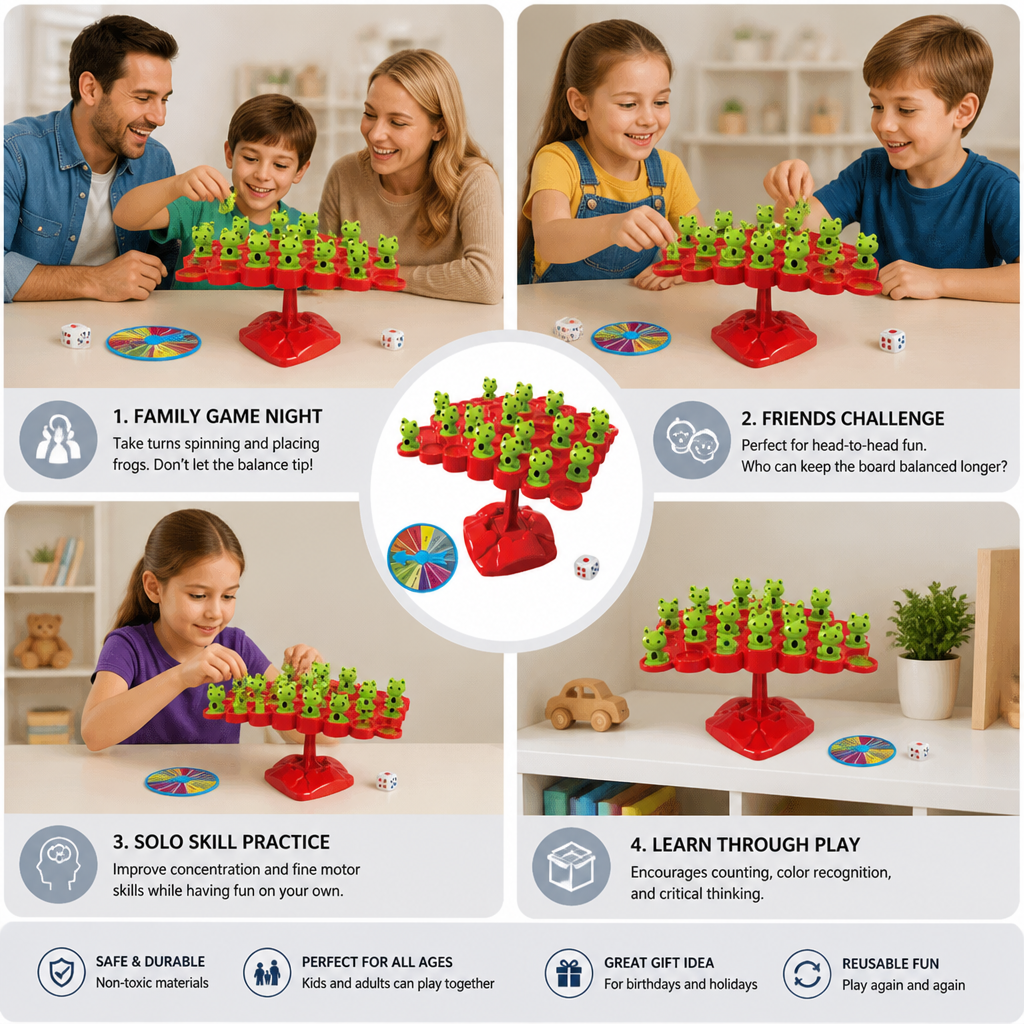 Frog Balance Board – Skill-Building Family Game