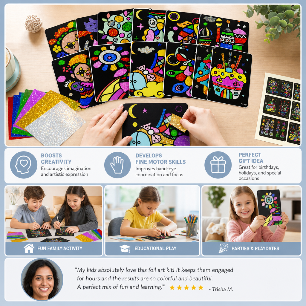 DIY Foil Art Craft Kit for Kids