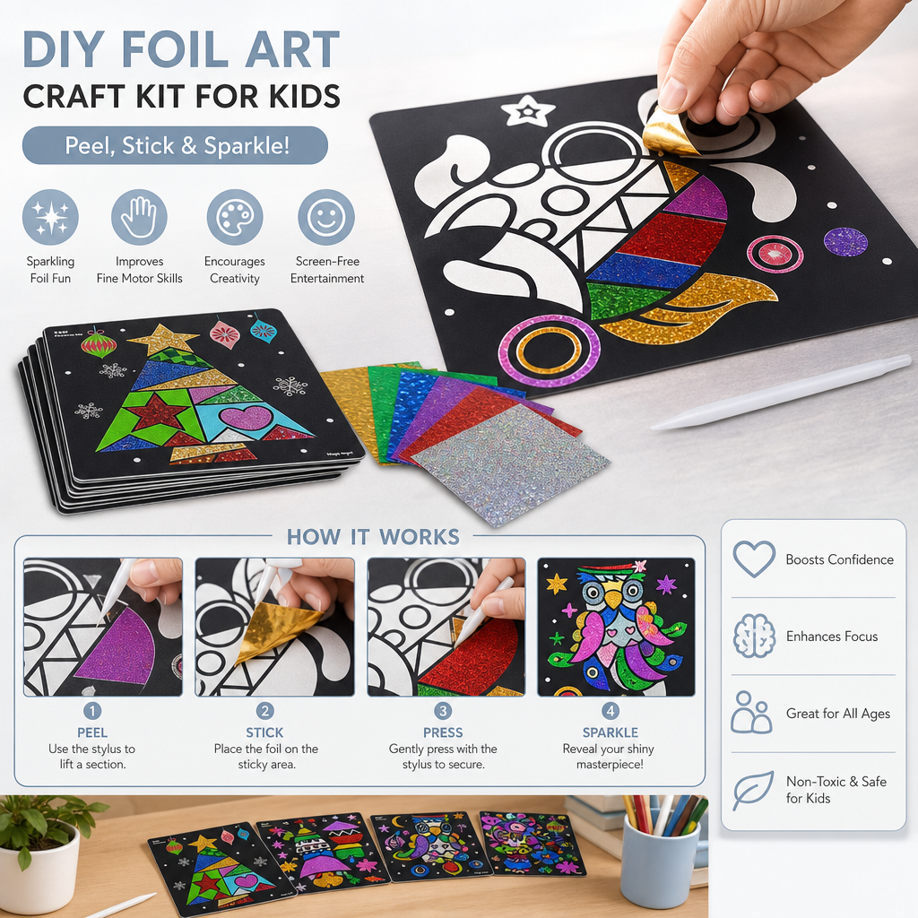 DIY Foil Art Craft Kit for Kids