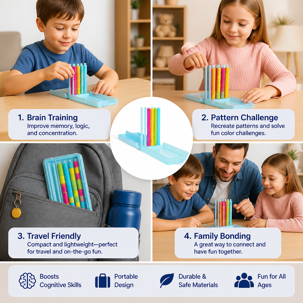 Mini Color Stack Challenge – Portable Brain Training Game