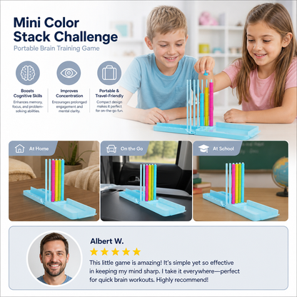 Mini Color Stack Challenge – Portable Brain Training Game