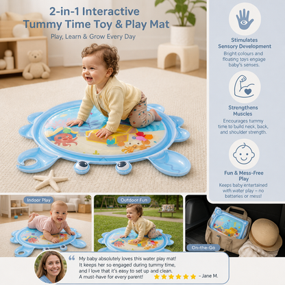 2in1 Interactive Tummy Time Toy & Play Mat