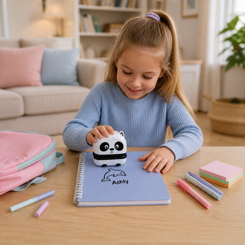 Personalized Kids’ Permanent Name Stamp for Clothing & School Supplies