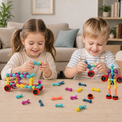 Educational DIY Building Set with Movable Joints