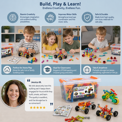Educational DIY Building Set with Movable Joints