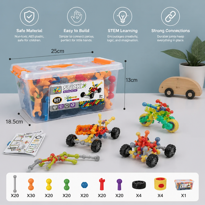 Educational DIY Building Set with Movable Joints