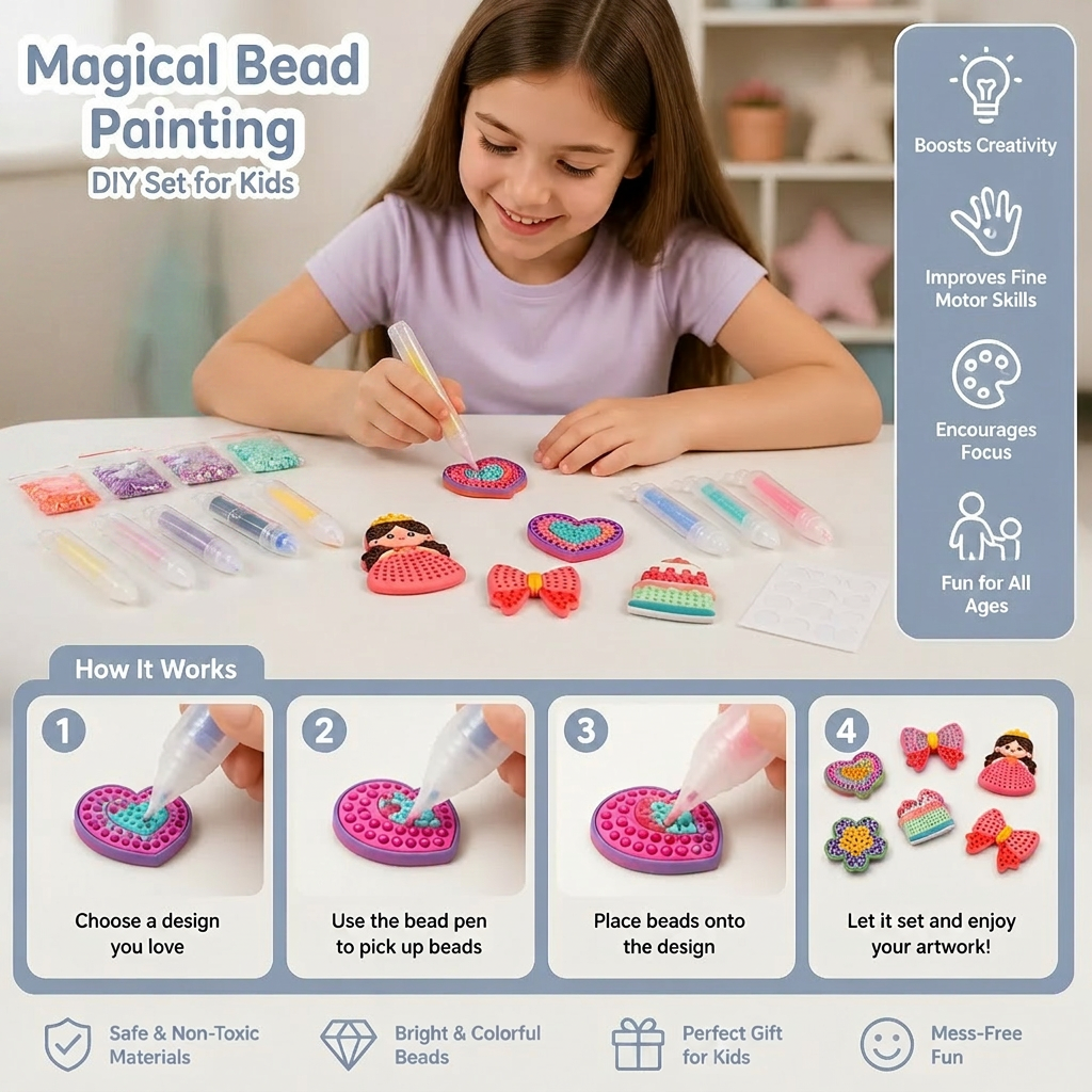 Magical Bead Painting – DIY Set for Kids