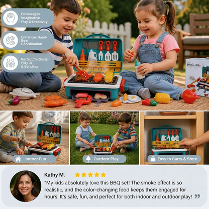 My first BBQ grill – children's kitchen with smoke effect and colour-changing food