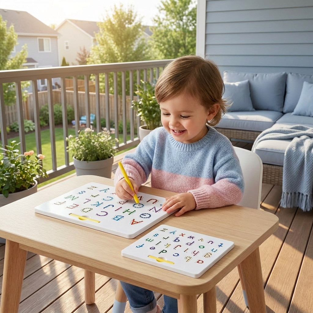Educational magnetic ball writing board