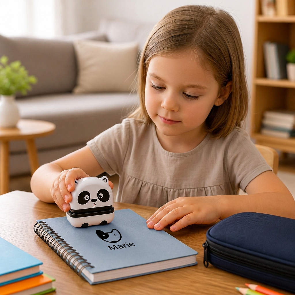 Personalized Kids’ Permanent Name Stamp for Clothing & School Supplies