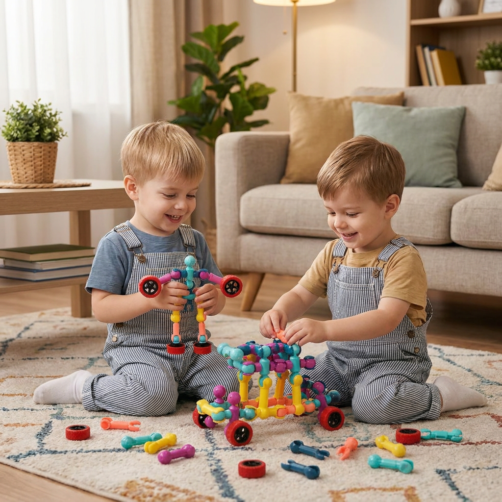 Educational DIY Building Set with Movable Joints