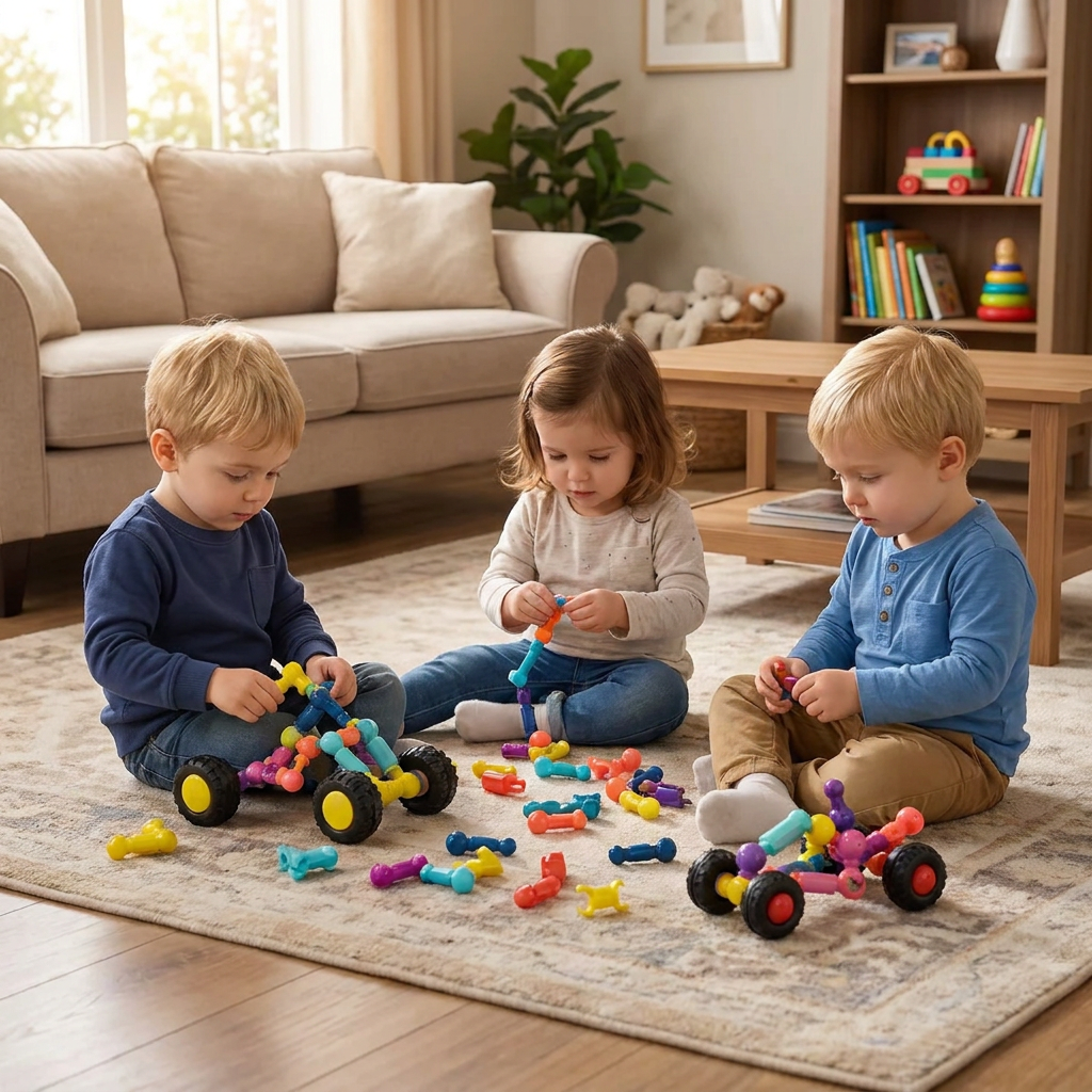 Educational DIY Building Set with Movable Joints