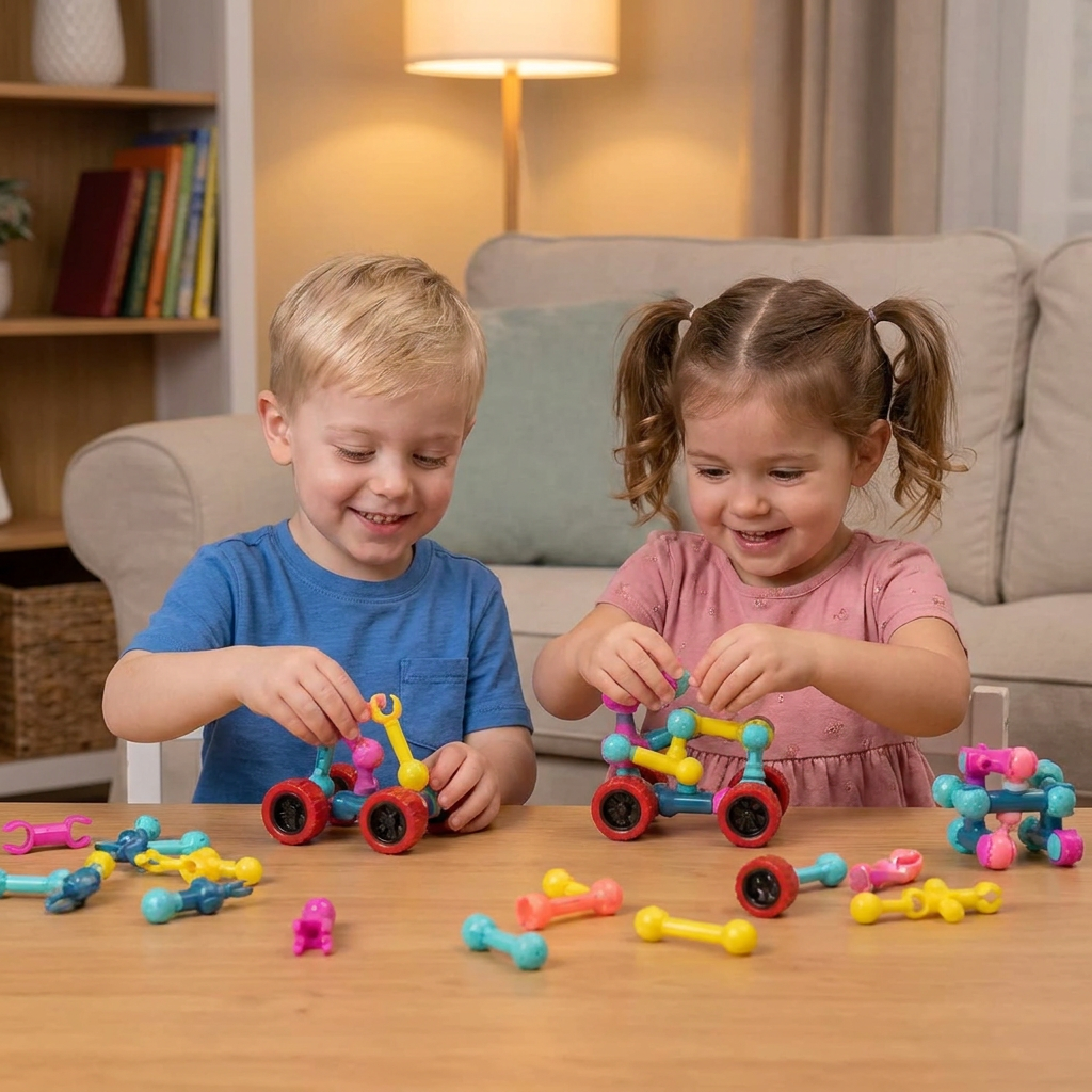 Educational DIY Building Set with Movable Joints