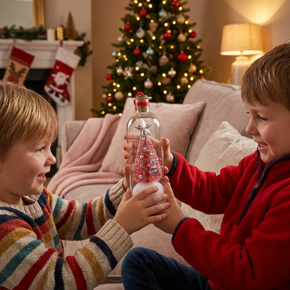 Recordable Christmas Message-in-a-Bottle Ornament with Voice Playback