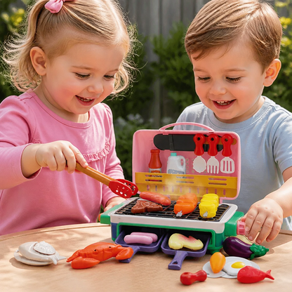 My first BBQ grill – children's kitchen with smoke effect and colour-changing food