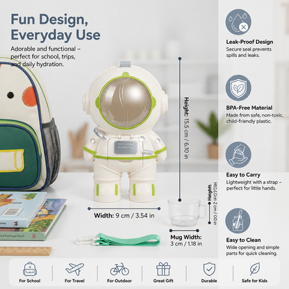 Astronaut drinking bottle for children