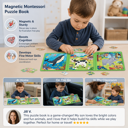 Magnetic Montessori Puzzle Book