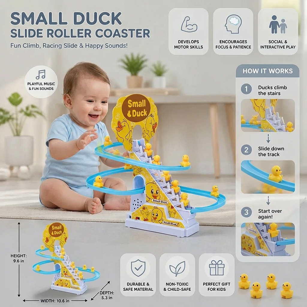 Duck Slide Roller Coaster Fun