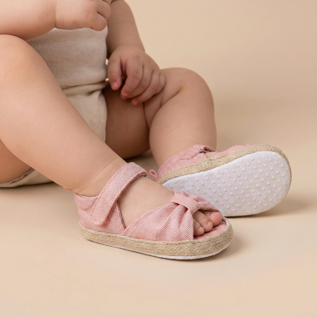 Espadrille Bow T-Strap Sandals