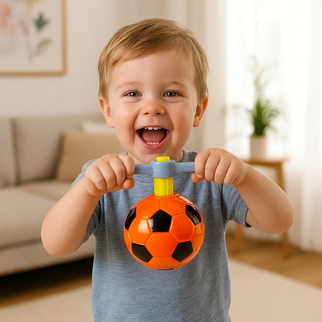 Luminous LED Football Spinning Top Toy