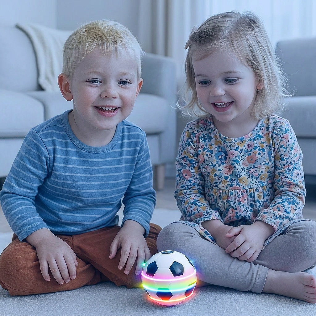 Luminous LED Football Spinning Top Toy
