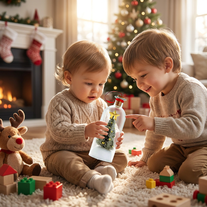 Recordable Christmas Message-in-a-Bottle Ornament with Voice Playback