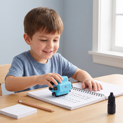 4-in-1 Math Roller Stamp – Addition, Subtraction, Multiplication & Division Practice