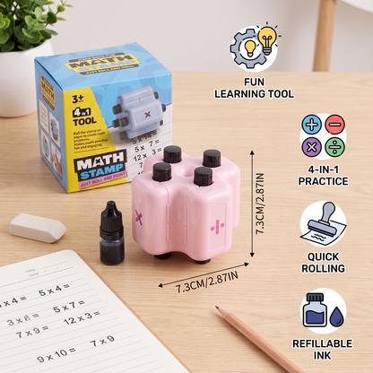 4-in-1 Math Roller Stamp – Addition, Subtraction, Multiplication & Division Practice