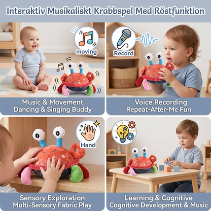 Interactive Musical Crab with Voice Function – Moving Educational Toy for Babies