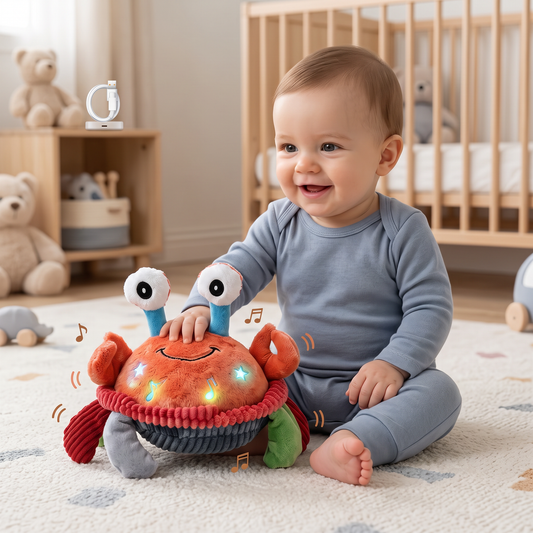 Interactive Musical Crab with Voice Function – Moving Educational Toy for Babies