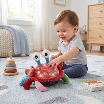 Interactive Musical Crab with Voice Function – Moving Educational Toy for Babies