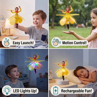 Interactive Flying Monkey Toy with Motion Sensor & LED Lights