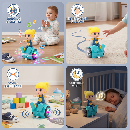 Interactive 360° Dancing Balance Toy with Lights & Music