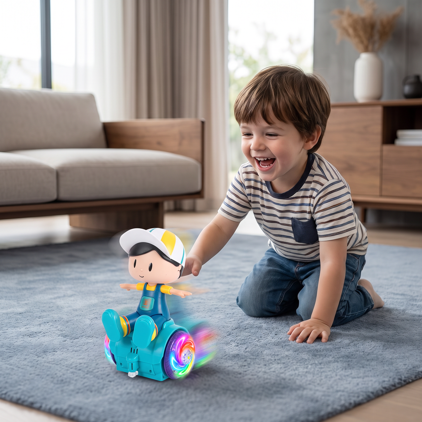 Interactive 360° Dancing Balance Toy with Lights & Music