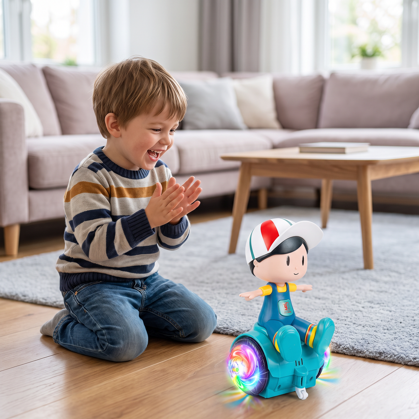 Interactive 360° Dancing Balance Toy with Lights & Music