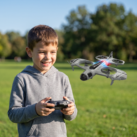 2-in-1 Remote Control Fighter Jet & Drone Toy