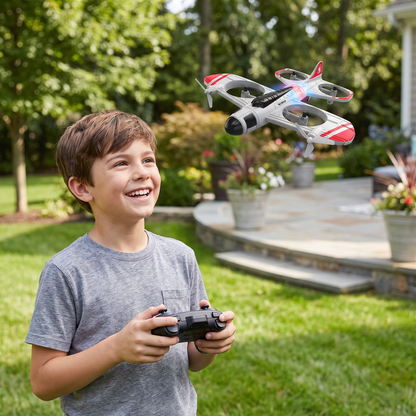2-in-1 Remote Control Fighter Jet & Drone Toy