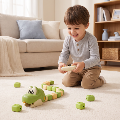 Interactive Growing RC Snake STEM Toy – Eats Blocks & Grows Longer